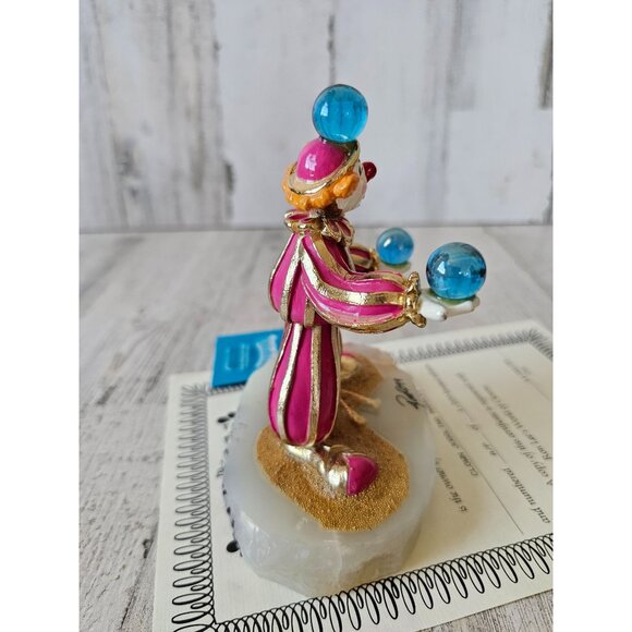 Ron Lee clown juggling marbles juggler vintage statue gold 1999 limited statue f - Picture 6 of 9